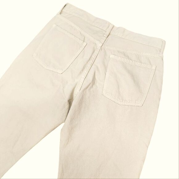 Old Navy High Waisted Slouchy Straight Cropped Jeans Pants Sand Khaki Tan 12 New - Picture 7 of 12